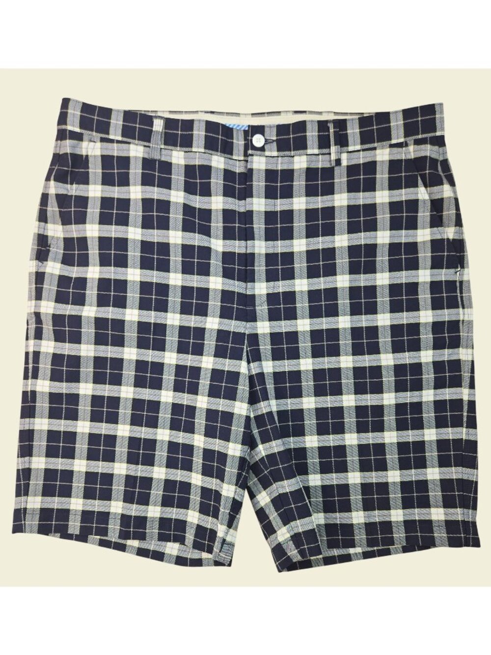 Footjoy Mens Tour Black Plaid Golf Shorts Size 38